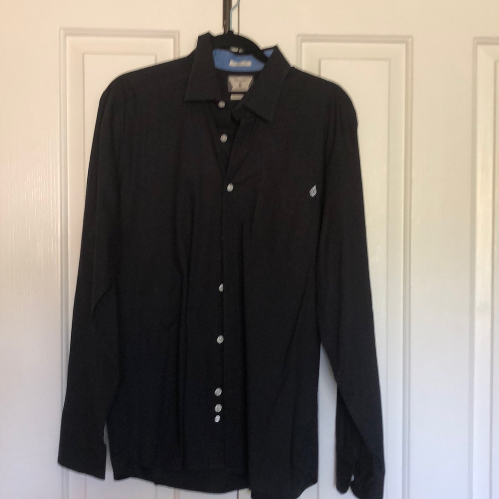 Volcom Black Button Down